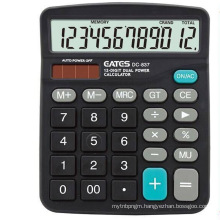 12 Digits Solar & Battery Power General Purpose Calculator Big LCD Display Office Popular Desktop Calculator